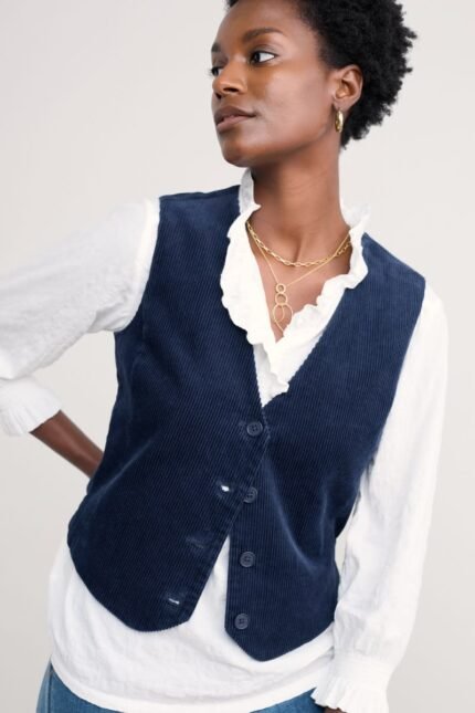Pinpoint Fitted Corduroy Waistcoat