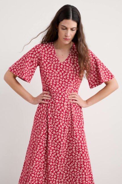 Nancy Jersey Above-Ankle Dress