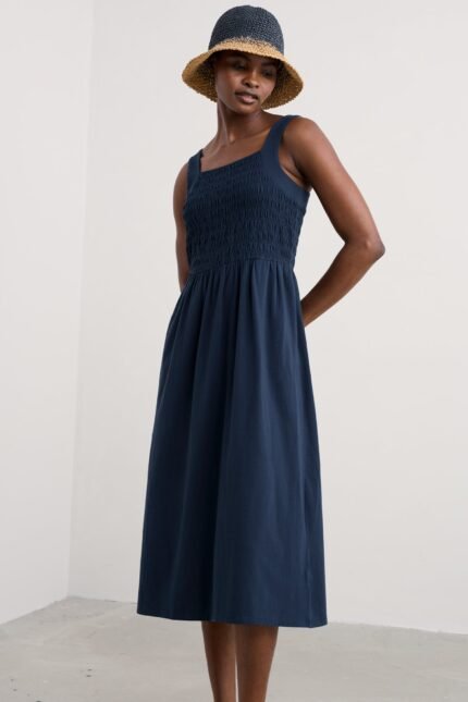 Summer Buoy Jersey Smocked Dress